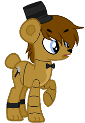 Size: 284x411 | Tagged: safe, artist:sky-winds, artist:skyheart-bases, pony, base used, crossover, five nights at freddy's, freddy fazbear, ponified