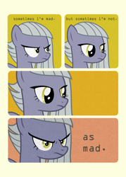 Size: 800x1120 | Tagged: safe, derpibooru exclusive, limestone pie, pony, angry, comic, meme, ponified meme