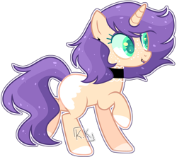 Size: 3531x3135 | Tagged: safe, artist:kurosawakuro, oc, pony, unicorn, base used, choker, coat markings, colored hooves, female, freckles, lip piercing, mare, outline, piercing, simple background, solo, transparent background