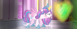 Size: 2148x812 | Tagged: safe, artist:parisa07, derpibooru import, princess flurry heart, pony, crystal heart, magic, older, scar, solo