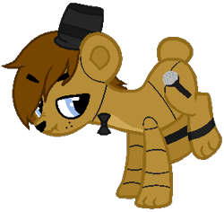 Size: 311x293 | Tagged: safe, artist:fleet-bases, artist:sky-winds, pony, base used, crossover, five nights at freddy's, freddy fazbear, ponified