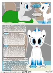 Size: 3840x5280 | Tagged: safe, artist:waveywaves, derpibooru import, oc, oc only, oc:clockwork, oc:perry, pony, robot, robot pony, comic:sentient, comic, looking at each other