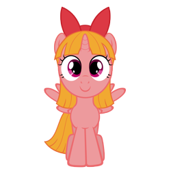 Size: 6000x6000 | Tagged: safe, artist:otfor2, alicorn, pony, .ai available, .psd available, blossom (powerpuff girls), crossover, ponified, the powerpuff girls, vector