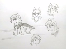 Size: 3148x2372 | Tagged: safe, artist:lunie/elonrie, oc, oc only, oc:elonoire, pony, expressions, solo, tongue out, traditional art