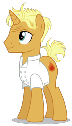 Size: 2968x5135 | Tagged: safe, artist:dragonchaser123, gourmand ramsay, pony, unicorn, spice up your life, clothes, gordon ramsay, male, shirt, solo, stallion, vector, vector trace