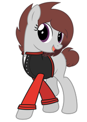 Size: 1488x2105 | Tagged: safe, artist:limedreaming, derpibooru import, oc, oc only, oc:rose red, pony, clothes, college, female, happy, outfit, simple background, smiling, transparent background, uniform