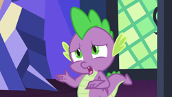 Size: 1280x720 | Tagged: safe, derpibooru import, screencap, spike, dragon, father knows beast, male, solo, winged spike