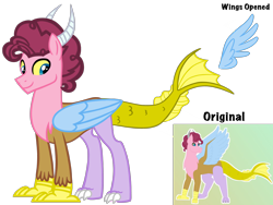 Size: 4500x3375 | Tagged: safe, artist:avatarmicheru, oc, oc only, oc:hilarity, draconequus, interspecies offspring, male, offspring, parent:discord, parent:pinkie pie, parents:discopie, simple background, solo, transparent background