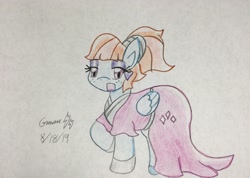 Size: 2154x1536 | Tagged: safe, artist:gmangamer25, windy whistles, pony, female, megara, solo, traditional art