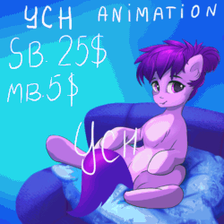 Size: 1900x1900 | Tagged: safe, artist:wildviolet-m, oc, pony, advertisement, advertising, animated, commission, frame by frame, gif, ych example, your character here