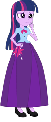 Size: 840x1991 | Tagged: safe, alternate version, artist:cartoonmasterv3, twilight sparkle, twilight sparkle (alicorn), alicorn, equestria girls, clothes, long skirt, simple background, skirt, solo, transparent background