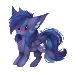 Size: 1641x1601 | Tagged: safe, alternate version, artist:honeybbear, oc, oc:swift star, pegasus, pony, background removed, chibi, female, fluffy, mare, simple background, solo, transparent background