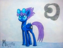 Size: 1167x896 | Tagged: safe, artist:dialysis2day, oc, oc:maggie, pegasus, pony, female, goggles, mare, solo, traditional art