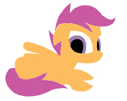 Size: 942x746 | Tagged: safe, derpibooru import, scootaloo, pegasus, pony, abstract, female, filly, simple background, solo, white background