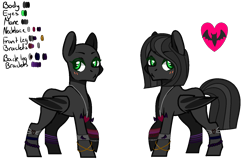 Size: 1500x1000 | Tagged: safe, artist:fulicioustm, artist:kookiebeatz, derpibooru import, oc, oc only, oc:quiet sanctuary, bat pony, pony, anklet, base used, bat pony oc, blushing, bracelet, female, jewelry, mare, necklace, raised hoof, reference sheet, simple background, solo, transparent background, wristband