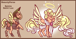 Size: 1926x990 | Tagged: safe, artist:spudsmcfrenzy, oc, oc:lux, pegasus, pony, clothes, halo, solo