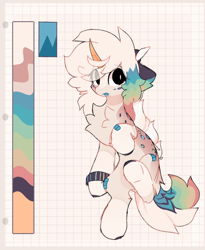 Size: 1280x1564 | Tagged: safe, artist:little-sketches, oc, oc only, pony, unicorn, bandaid, chest fluff, female, mare, reference sheet, solo