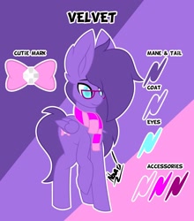 Size: 1803x2048 | Tagged: safe, artist:floof horse, derpibooru import, oc, oc:velvet pommel, pony, clothes, femboy, glasses, male, scarf, solo