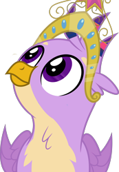 Size: 3452x5000 | Tagged: safe, edit, gallus, twilight sparkle, griffon, big crown thingy, crown, element of magic, gallus sparkle, jewelry, palette swap, recolor, regalia, solo, vector, vector edit