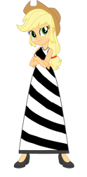 Size: 1024x2070 | Tagged: safe, artist:cartoonmasterv3, applejack, zebra, equestria girls, long dress, simple background, solo, transparent background, vector, zebra dress