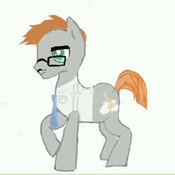 Size: 480x480 | Tagged: artist needed, safe, derpibooru exclusive, oc, oc:skyson, earth pony, pony, clothes, glasses, male, necktie, profile, shirt, simple background, solo, stallion, white background