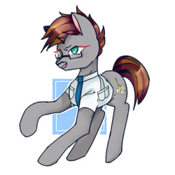 Size: 726x726 | Tagged: artist needed, safe, derpibooru exclusive, oc, oc:skyson, earth pony, pony, clothes, glasses, male, necktie, shirt, simple background, solo, stallion