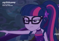 Size: 1244x868 | Tagged: safe, screencap, sci-twi, twilight sparkle, better together, equestria girls, spring breakdown, angry, bare shoulders, cropped, sleeveless, solo