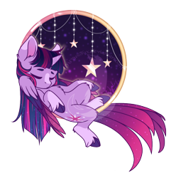 Size: 722x750 | Tagged: safe, artist:fuyusfox, derpibooru import, twilight sparkle, twilight sparkle (alicorn), alicorn, pony, cute, female, mare, night, simple background, sleeping, solo, stars, transparent background, twiabetes, unshorn fetlocks, watermark