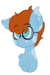 Size: 1308x1949 | Tagged: safe, artist:moonlightdisney5, oc, oc:pipany, pony, bust, fluffy, glasses, solo, spots