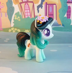 Size: 830x850 | Tagged: safe, artist:krowzivitch, pony, unicorn, female, figurine, filly, flower, flower in hair, irl, photo, solo