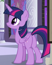 Size: 269x339 | Tagged: safe, screencap, twilight sparkle, twilight sparkle (alicorn), alicorn, the summer sun setback, butt, cropped, female, plot, solo