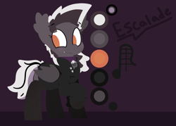 Size: 3900x2795 | Tagged: safe, artist:moonydusk, oc, oc only, oc:escalade, bat pony, pony, female, mare, reference sheet