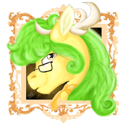 Size: 3000x3000 | Tagged: safe, artist:euspuche, derpibooru import, oc, oc only, oc:ananá, deer, deer pony, original species, bust, crying, glasses, looking at you, portrait, raba-pony, realistic, simple background, solo, transparent background