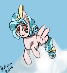 Size: 303x333 | Tagged: safe, artist:huffylime, cozy glow, pegasus, pony, cloud