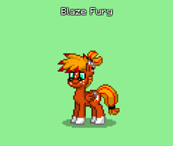 Size: 369x312 | Tagged: safe, oc, oc:blaze fury, griffon, hybrid, pegasus, pony, male, pony town, solo, stallion