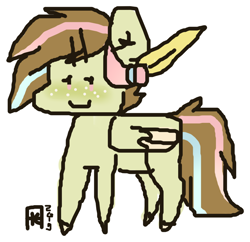 Size: 1280x1241 | Tagged: safe, artist:ak4neh, oc, oc:pastel cream, pony, solo, stylistic suck