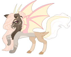 Size: 2500x2000 | Tagged: safe, artist:koloredkat, oc, oc only, oc:lucifer, draconequus, hybrid, draconequus oc, interspecies offspring, male, offspring, parent:discord, parent:fluttershy, parents:discoshy, reference sheet, simple background, snaggletooth, solo, transparent background