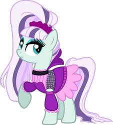Size: 1837x2036 | Tagged: safe, artist:starryoak, coloratura, pony, alternate universe, clothes, countess coloratura, dress, miracleverse, simple background, solo, transparent background