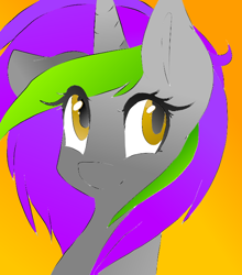 Size: 600x683 | Tagged: safe, artist:jackelz, oc, oc only, oc:frenzy nuke, pony, bust, collar, needs more saturation