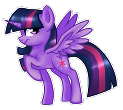 Size: 1280x1140 | Tagged: safe, artist:koloredkat, twilight sparkle, twilight sparkle (alicorn), alicorn, pony, female, mare, raised hoof, simple background, solo, transparent background