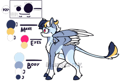 Size: 1783x1215 | Tagged: safe, artist:mcwolfity, artist:rosepone, oc, oc only, pegasus, pony, collaboration, colored hooves, leonine tail, pegasus oc, reference sheet, simple background, text, transparent background, wings