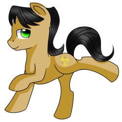 Size: 1200x1200 | Tagged: safe, artist:rainbowtashie, golden delicious, pony, apple family member, bucking, male, raised hoof, simple background, solo, stallion, transparent background