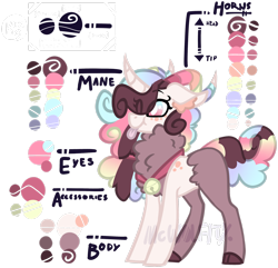 Size: 2494x2405 | Tagged: safe, artist:mcwolfity, oc, oc only, original species, :p, eye clipping through hair, jewelry, necklace, parents:oc x oc, reference sheet, simple background, text, tongue out, transparent background