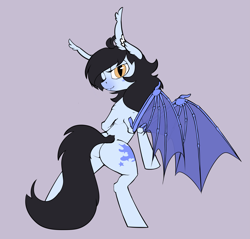 Size: 3935x3765 | Tagged: safe, artist:arzt-korkenzieher, oc, oc:mitzy, bat pony, bat wings, solo, wings