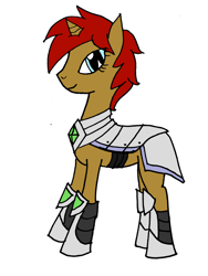 Size: 2448x3264 | Tagged: safe, artist:flashcake, artist:icey-wicey-1517, color edit, edit, oc, oc only, oc:scarlet desert, pony, unicorn, armor, colored, female, mare, simple background, solo, white background