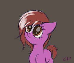 Size: 1411x1207 | Tagged: safe, artist:lux-arume, oc, oc:rose marzipan, pony, female, filly, freckles, solo