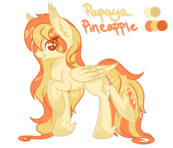 Size: 2645x2267 | Tagged: safe, artist:blocksy-art, derpibooru import, oc, oc:papaya pineapple, pegasus, pony, female, mare, solo