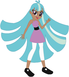 Size: 492x551 | Tagged: safe, artist:pupkinbases, artist:user15432, human, equestria girls, barely eqg related, base used, bliss (powerpuff girls 2016), cartoon network, clothes, crossover, dress, equestria girls style, equestria girls-ified, leggings, powerpuff girls 2016, purple dress, shoes, the powerpuff girls