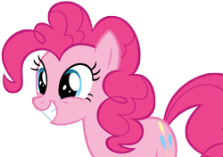 Size: 8509x5984 | Tagged: safe, artist:andoanimalia, derpibooru import, pinkie pie, earth pony, pony, not asking for trouble, absurd resolution, cutie mark, excited, female, mare, simple background, smiling, solo, transparent background, vector