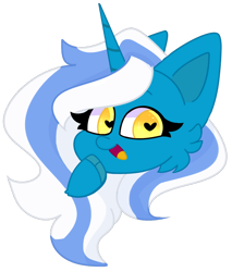 Size: 824x969 | Tagged: safe, artist:rainycorgi, oc, oc only, oc:fleurbelle, adorabelle, cheek fluff, cute, heart eyes, simple background, solo, transparent background, wingding eyes